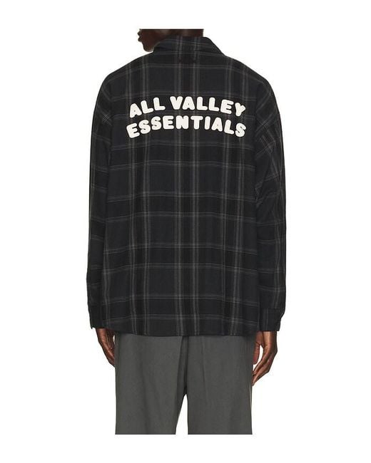Fear Of God Black Button Up Shirt for men