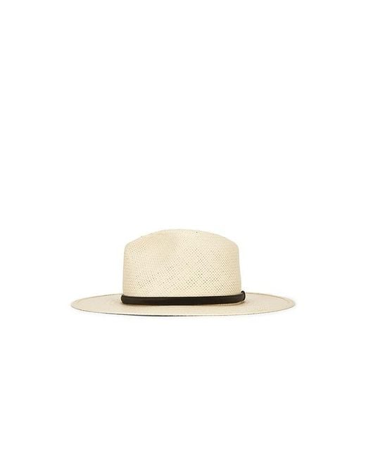 Janessa Leone White Simone Fedora Hat