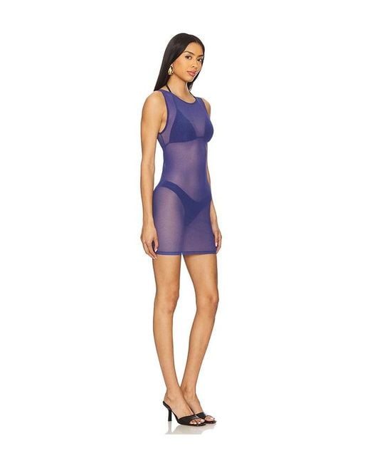 Vestido Mesh En Color Azul Marino Talla En FAE de color Blue