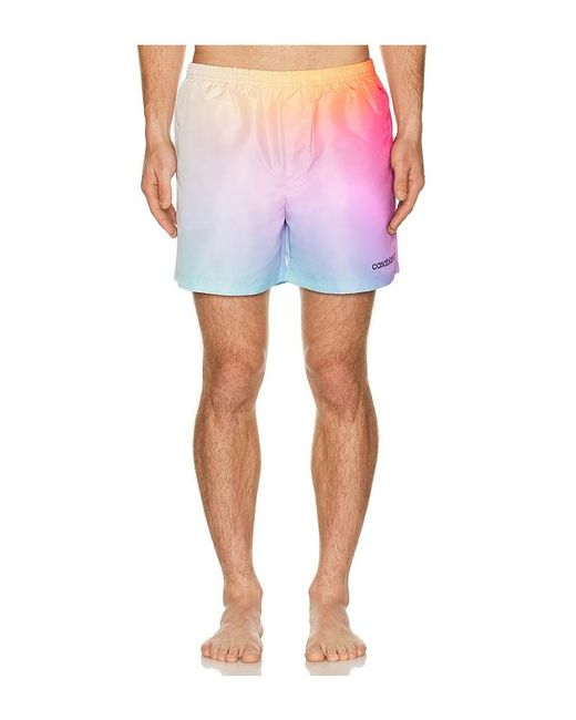 Casablanca Pink Gradient Printed Swim Shorts for men