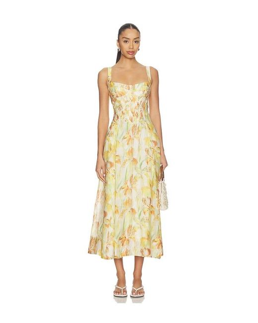 Bardot Metallic Adaline Printed Midi Dress