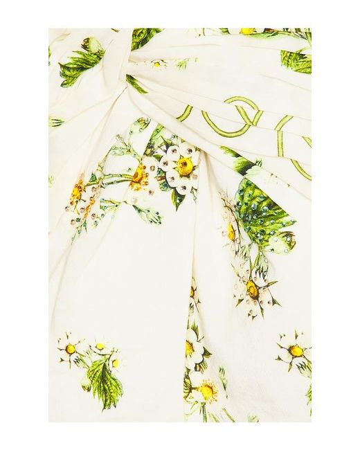 Camilla White Asymmetric Bow Top