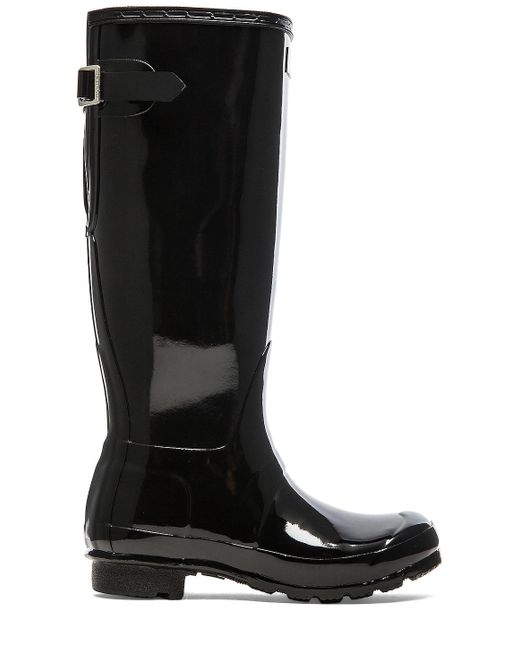 hunter adjustable back gloss rain boot