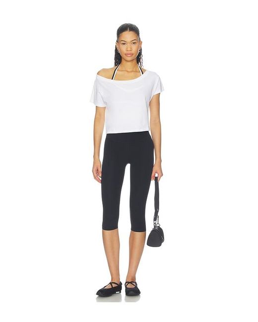 WellBeing + BeingWell White Dillon Off-Shoulder Tee