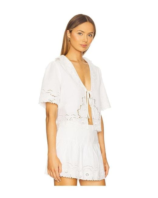 LPA White Clara Blouse