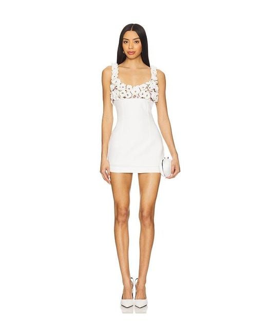 La Fuori White Frosted Chloe Mini Dress