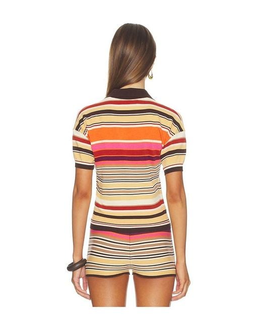 Faithfull The Brand Orange Sable Polo Shirt