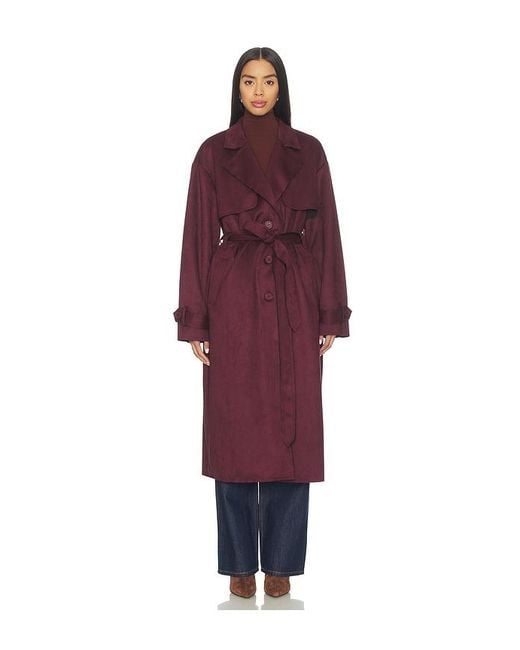 ALL THE WAYS Red Moxie Faux Suede Coat