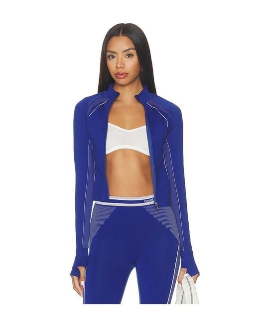 Casablanca Blue Seamless Zip Through Jacket