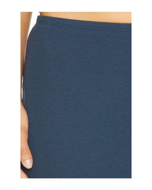 LNA Blue Steph Ribbed Skirt