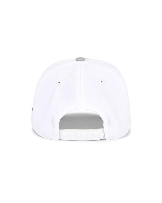 Siegelman Stable White Patched Five Panel Hat for men