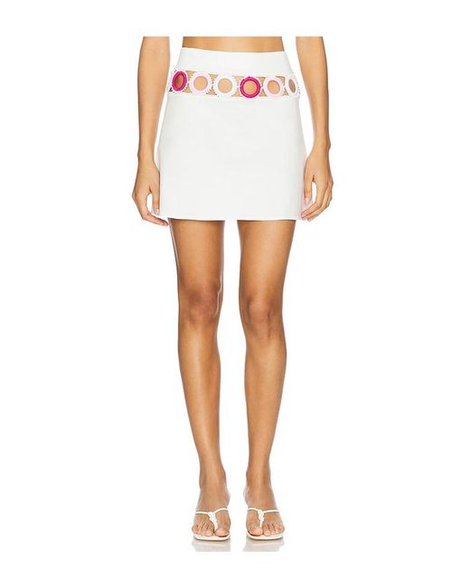 MY BEACHY SIDE White X Revolve A Line Mini Skirt