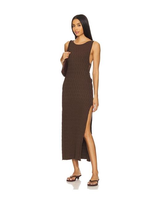 Free People Lilliana ミディ丈ドレス Brown