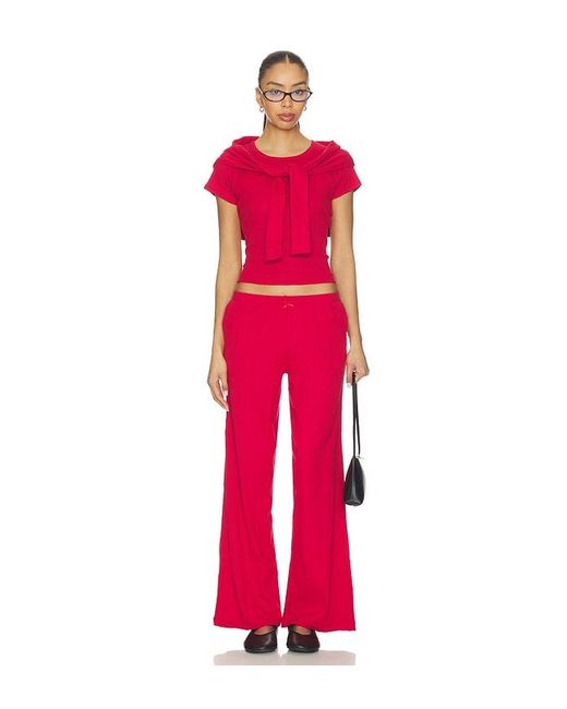 RAT BOI Red Pointelle Perfect Tee