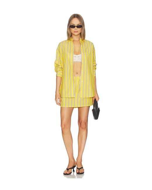 CISSA Yellow The Boxer Mini Skirt
