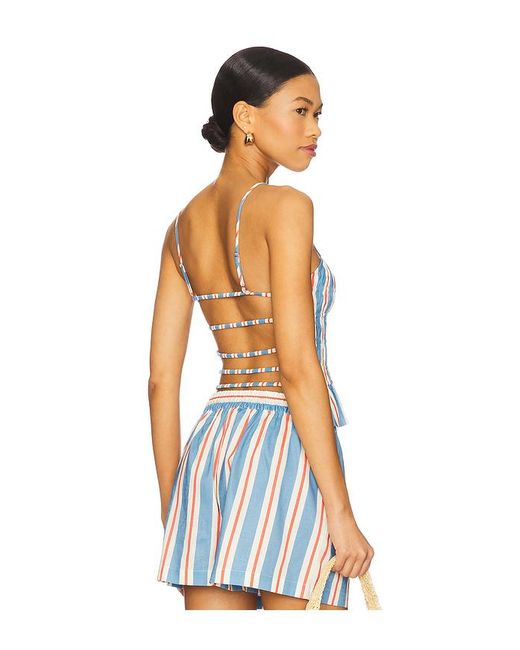 Solid & Striped Blue The Delta Top