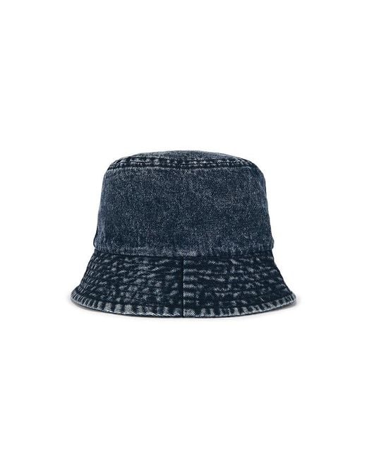 VERUTUM Blue Lettering Denim Bucket Hat for men