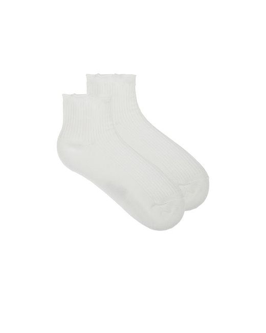 CHAUSSETTES VOLANTÉES en White. Stems