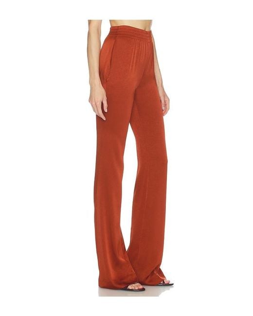 Atlein Red High Waist Bootcut Pants
