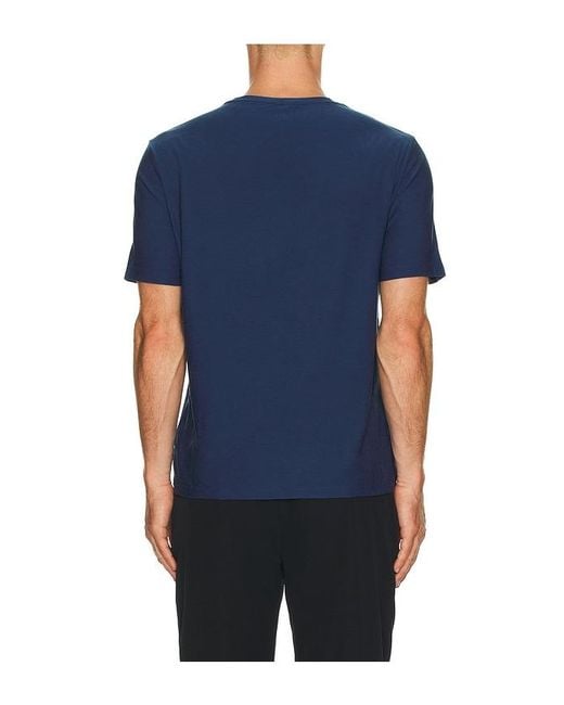Beyond Yoga Blue Featherweight Always Beyond Crew Tee 2.0 for men