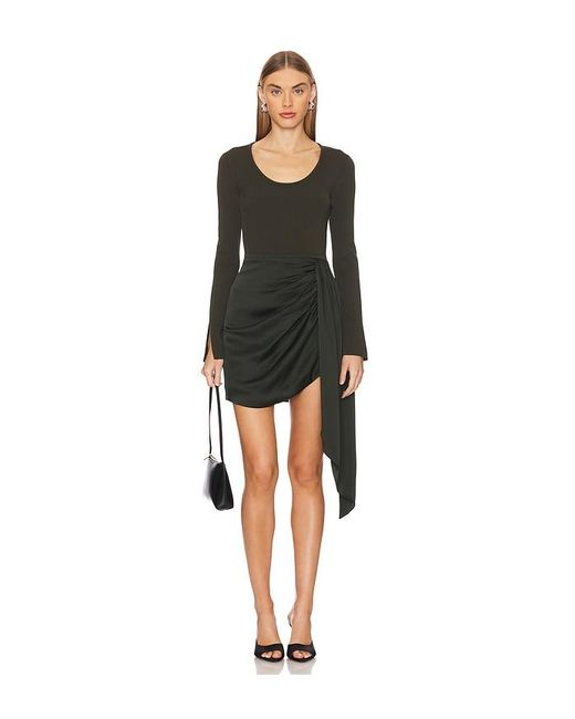 Jonathan Simkhai Black Springer Wrapped Dress
