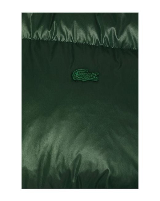 Lacoste Green Nylon Shiney Puffer Jacket for men