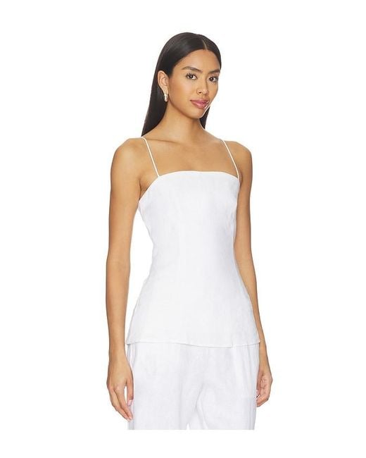 AEXAE White Linen Strap Top