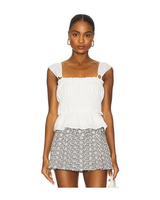 MORE TO COME White Tallulah Top