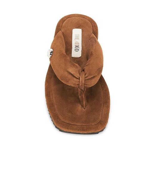 The Attico Brown Indie Flat Thong Sandal