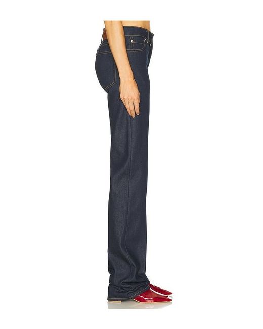 GRLFRND Blue Graham Low Rise Straight Cuffed
