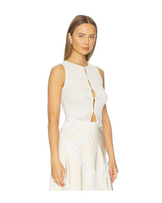 Lovers + Friends White Celina Top