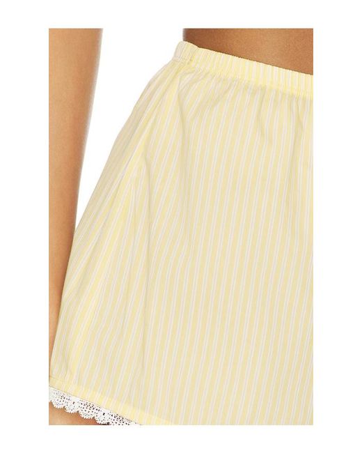 GOOD AMERICAN Natural Poplin Pull On Boxer Shorts
