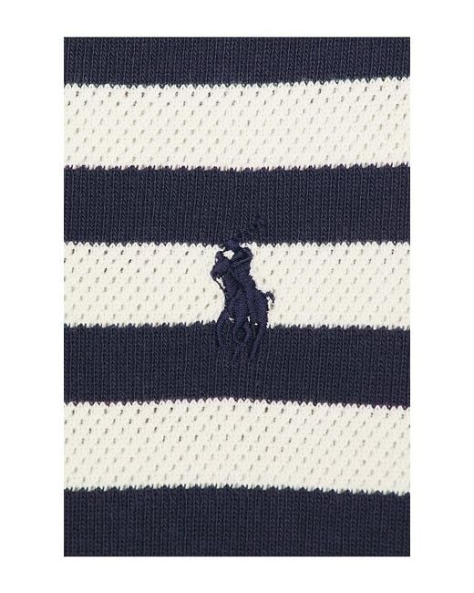 Polo Ralph Lauren Black Short Sleeve Cotton Club Stripe Textured Fully Fashioned Johnny Collar Polo for men
