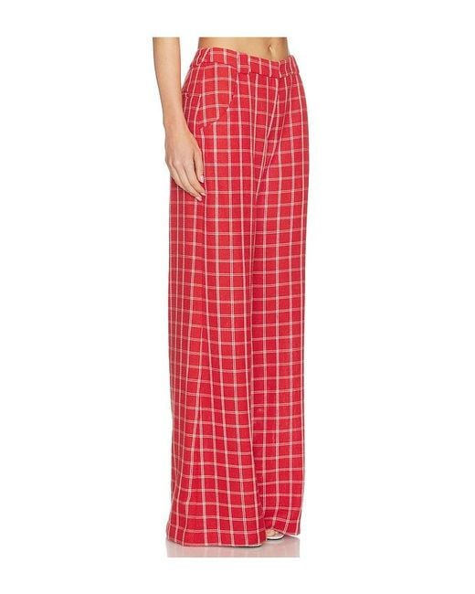 Amanda Uprichard Red Saddler Pants