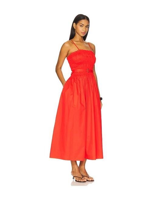 Karina Grimaldi Red Panama Solid Dress