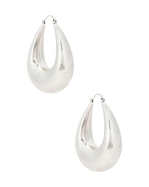 Pendientes De Aro Julia En Color Plateado Metálico Talla Shashi de color White