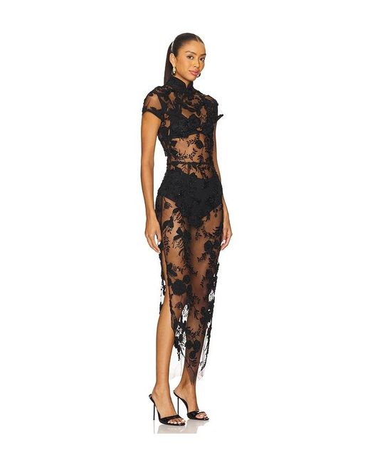 SAU LEE Black Charlize Dress