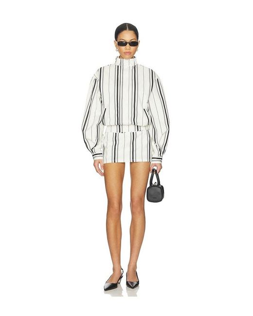 YELLOW THE LABEL White Stacy Cotton Boxy Jacket