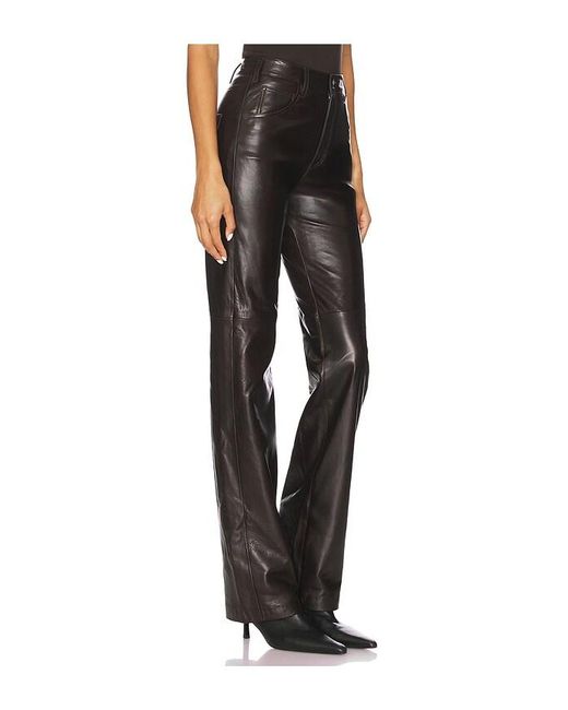 Pantalones Cuero Joan En Color Marrón Talla (También En 2, 6) Nili Lotan de color Black