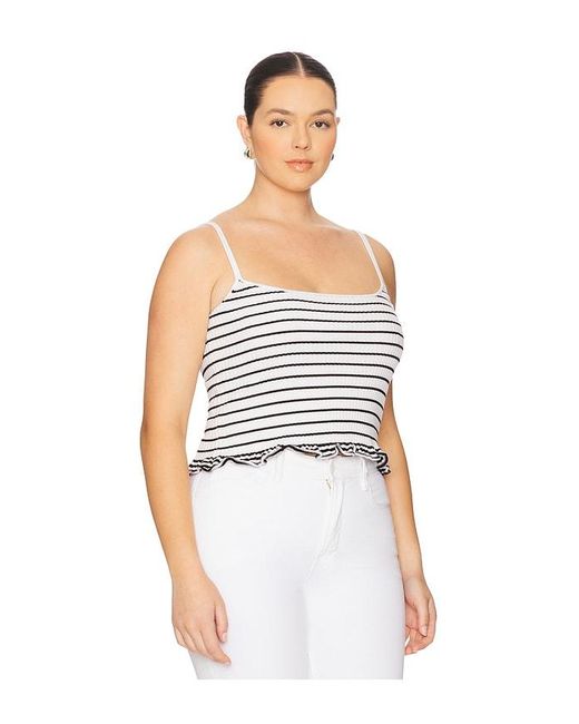 L'academie White 'Academie Nicole Ribbed Tank