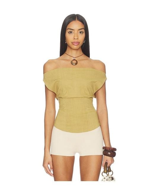 Free People Yellow Harper Top