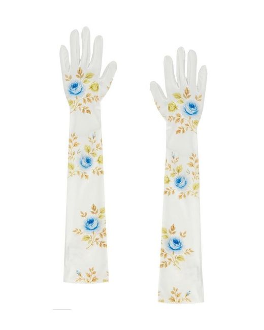 Anna October White Edda Long Gloves