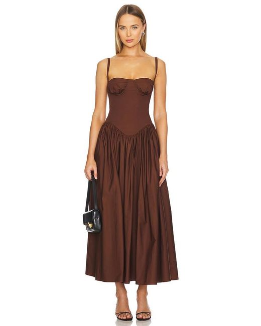 Tularosa Brown Emma Midi Dress