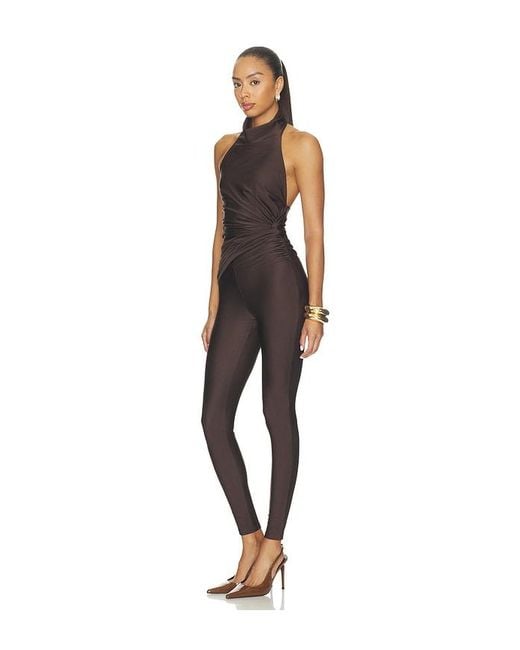 ANDAMANE Brown Tatiana Sleeveless Open Back Jumpsuit