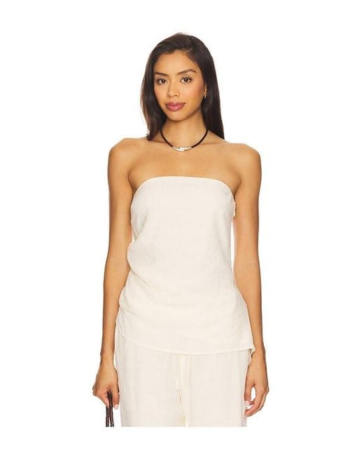 SNDY'S White Lyra Top