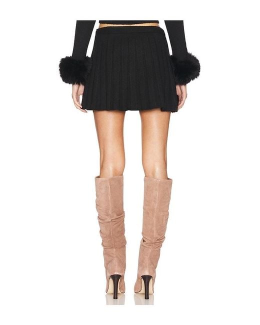 LOBA Black Nili Pleated Wrap Skirt