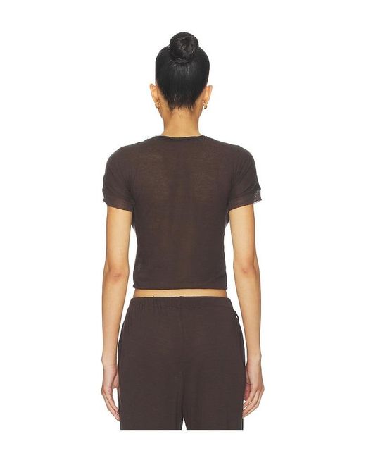 OTTOLINGER Black Linen T-Shirt