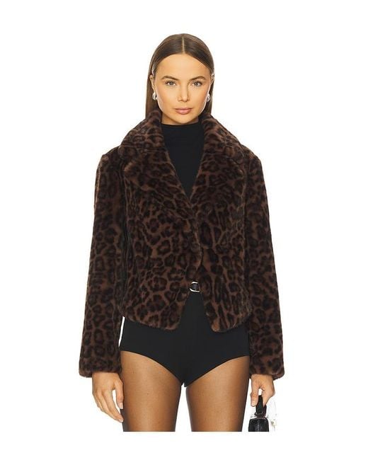 MILLY Black Arya Faux Fur Jacket