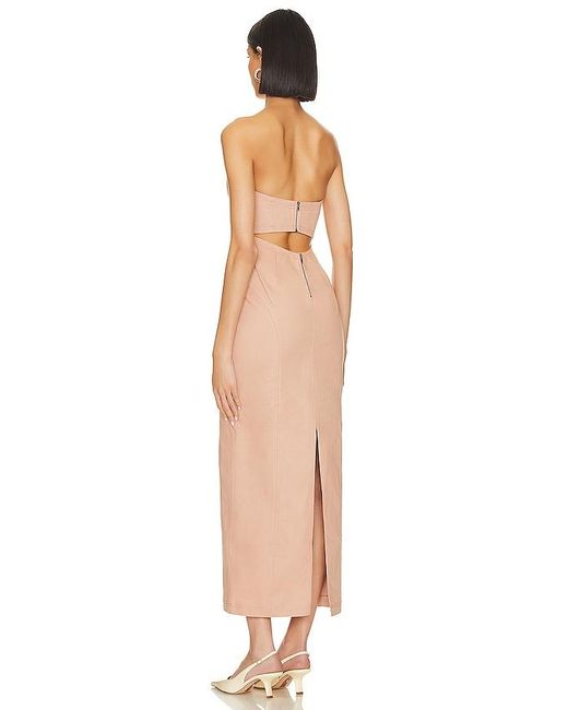 LPA White Livia Corset Maxi Dress