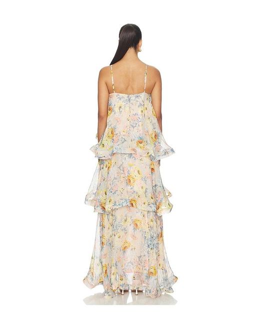 Elliatt Natural Armani Tiered Maxi Dress